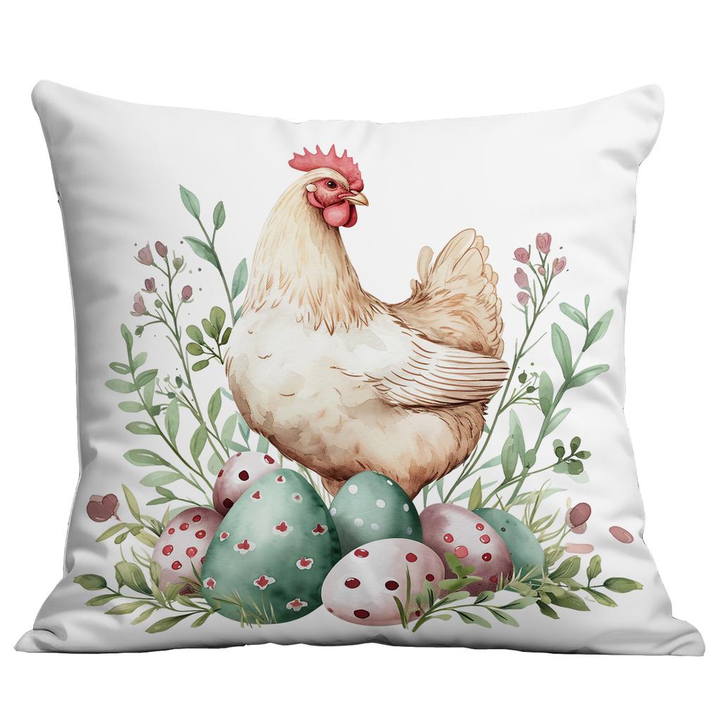 New Easter Pillowcase Country Cartoon Rabbit Easter Egg Pillowcase Sofa Cushion Pillowcase