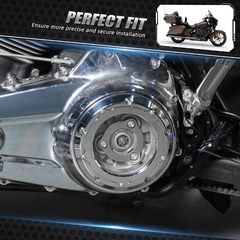 For Harley Street Glide FLHX 2016-2024 Derby Clutch Cover Road King FLHR 2016-2022 Road Glide FLTRX 2016-24 Ultra Limited FLHTK