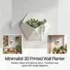 3D Printed Wall Mounted Planter Minimalist Design for Indoor Balcony Decoration PLA Material 16x14x4.6cm
