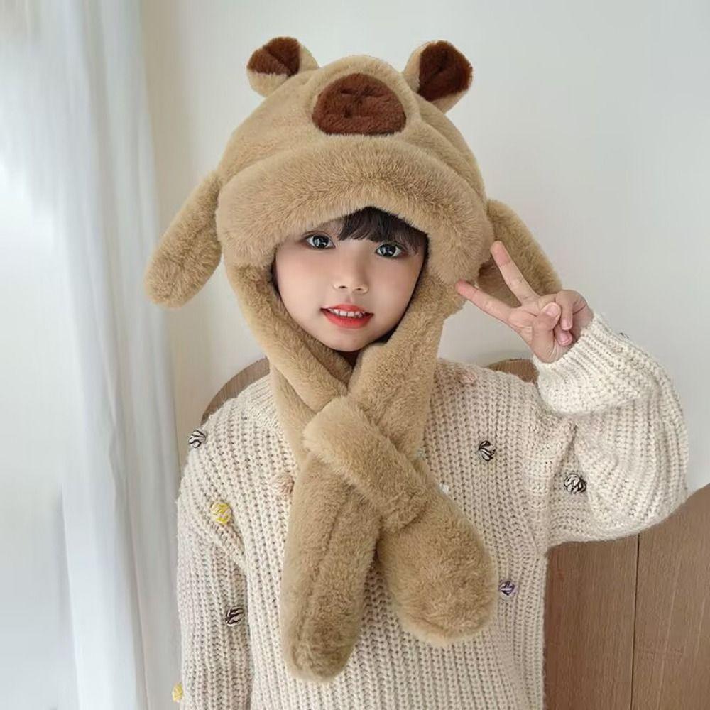 Movable Ears Kids Ear Protection Hat Creative Kids Winter Warm Hat Cold Weather
