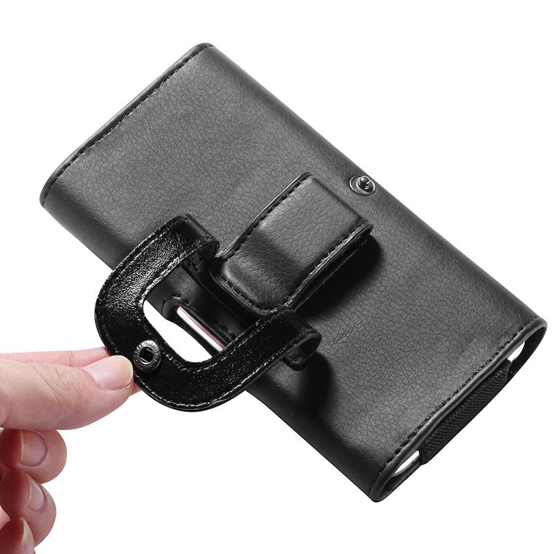 Waist Bag Travel Hiking Mobile Phone Case Cover Genuine Leather Phone Belt Pouch Purse Card Pack