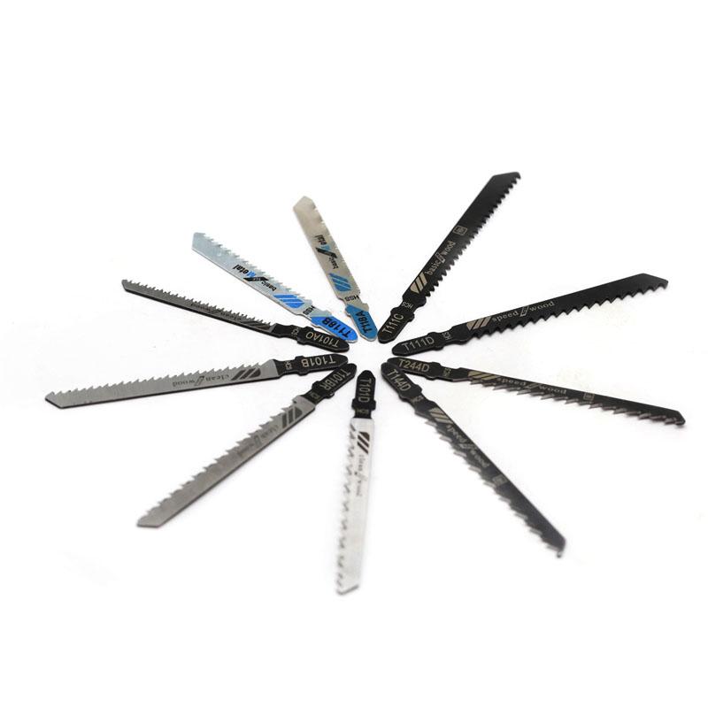 10 шт., HCS HSS, шлифованные зубья, прямое режущее полотно с Т-образным хвостовиком для лобзика по дереву