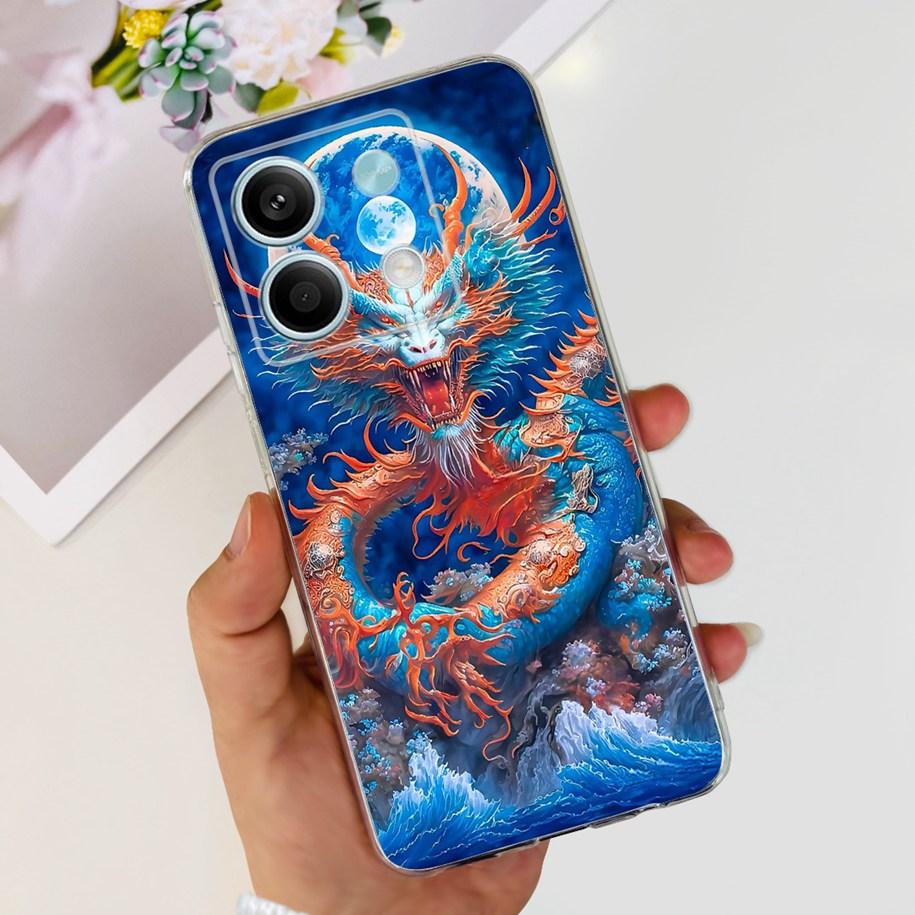 For Xiaomi Redmi Note 13 2024 Case Fashion Flower Soft Phone Case For Xiaomi Redmi Note 13 5G Soft Fundas Bumper Note13 4G Coque