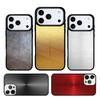 Чехол-бампер для IPhone 11 12 13 14 15 16e 17 Pro Max, текстура шлифованного металла, стальная печать, чехол для IPhone 17 Air