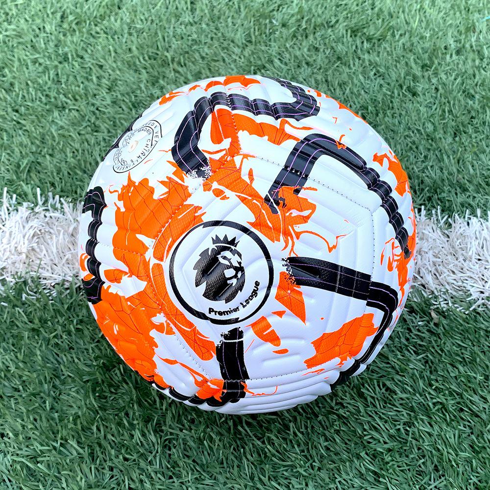 Premier League Size 5 Thickened Match Ball - Suitable for Champions League & World Cup, Machine-Sewn Football