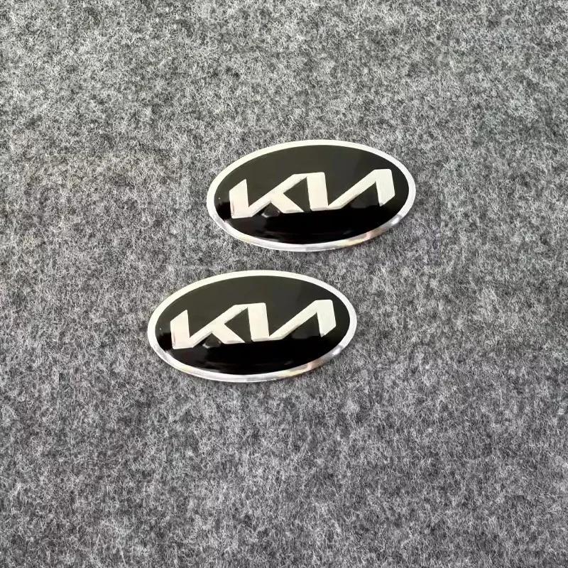 ABCDEM1 Car Steering Wheel Center Emblem Stickers Decoration For KIA EV6 Sorento Niro Stinger Ceed Carnival K5 K9 Soul Carens VQ Cadenza