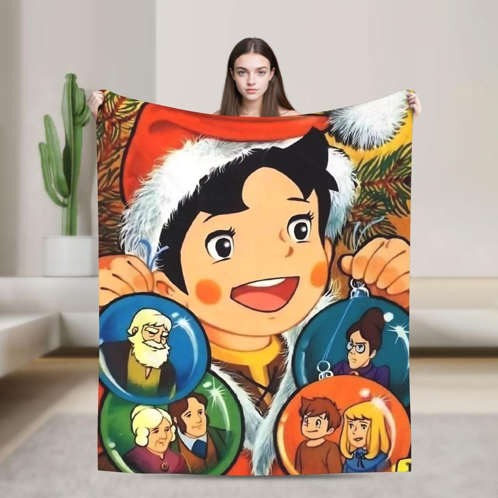 Heidi, Girl of the Alps  Blanket  Warm Print Plush Throw Blanket For Living Room Picnic Flannel Bedspread Bed Cover