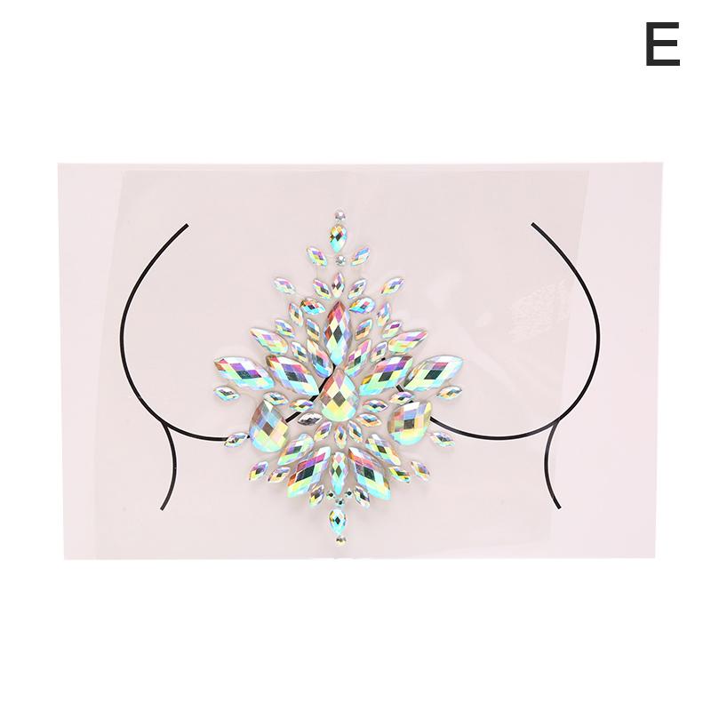 Акриловые кристаллические наклейки на соски, клейкие наклейки на грудь, сексуальные наклейки