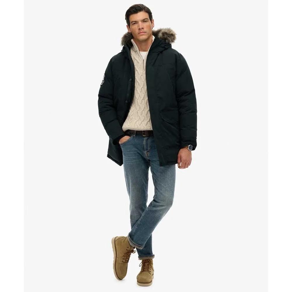Superdry Everest Down Coat Water Resistant Green