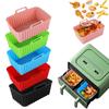 1PC Silicone Baking Tray Rectangular Air Fryer Silicone Pan Pad Kitchen Baking Oil Proof and Non Stick Appliance
