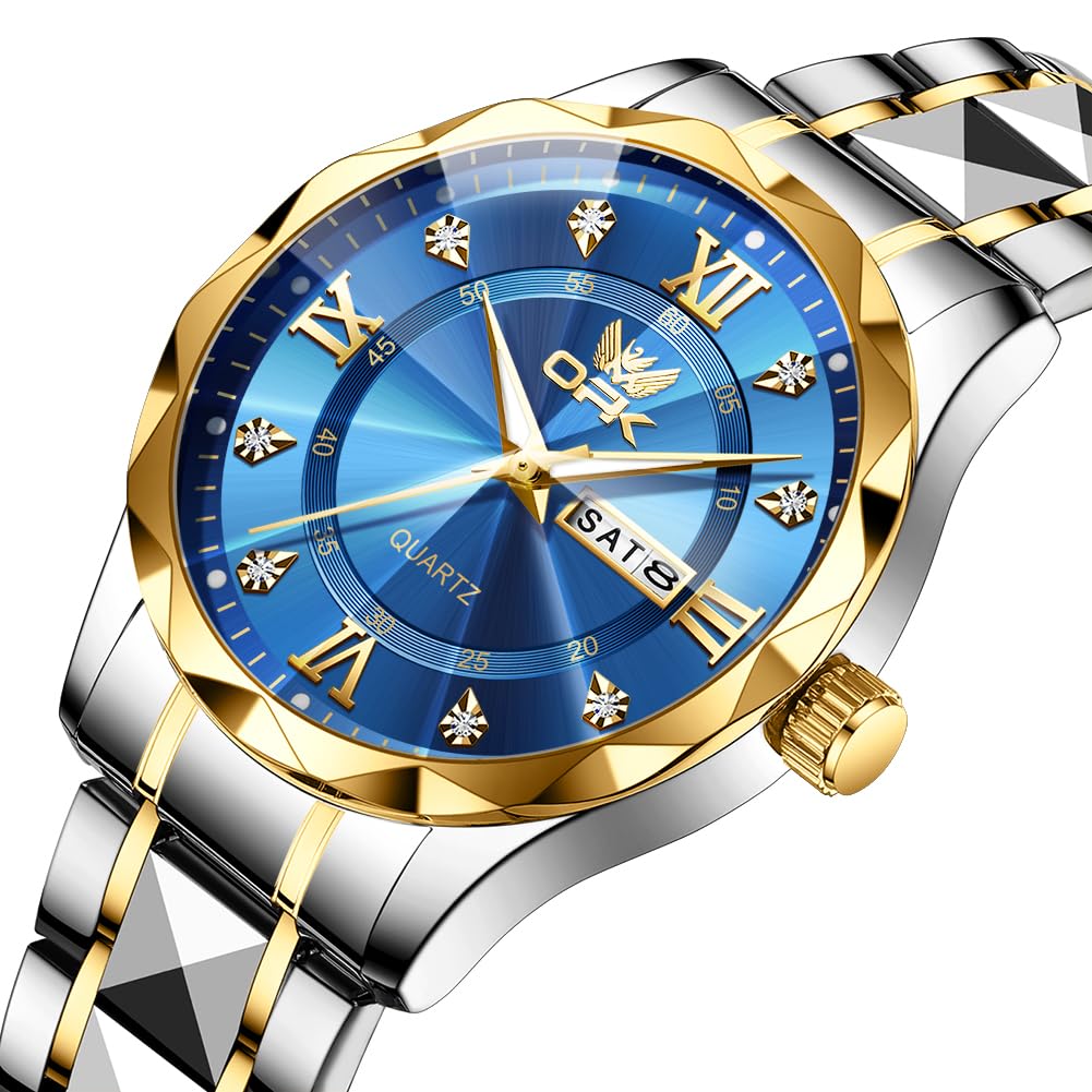 OPK кварцевые простые популярные часы стильные модные водонепроницаемые классические наручные часы из нержавеющей стали с датой светящиеся школьные студенческие часы синие