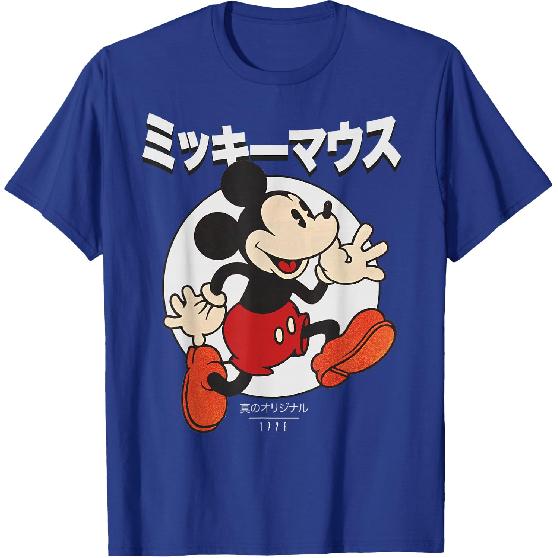 Disney Футболка с портретом Микки Мауса и друзей в кандзи, размер S