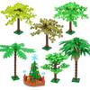 MOC Кирпичное Растение Дерево DIY Лесные Детали Ствол Пальма Сосновый Лист Образовательные Строительные Блоки Фигурки Детская Игрушка Рождественская Елка С Основанием
