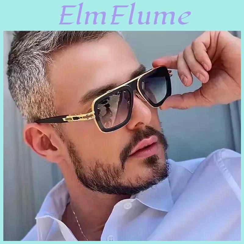 Metal Gradient Square Classic Fashion Sunglasses Men Women Vintage Brand Design Sun Glasses Lunettes Eil