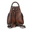 Summer New First Layer Cowhide Retro Wind Wipe Color Backpack Large Capacity Single Shoulder Backpack