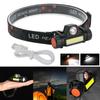 Waterproof LED Headlamp Adjustable XPE+COB 2 Lighting Modes with USB Rechargeable Built-in Battery Headlight for Outdoor Camping