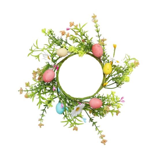 Yousheng 1/2/3/4 шт. пасхальные яйца свечи кольца держатели венки реалистичные яркие цвета искусственные фермерские яйца свечи мини венки