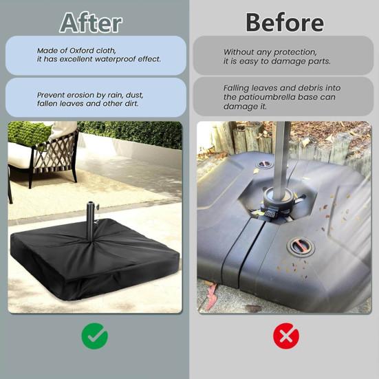 Umbrella Base Cover Heavy Duty 600D Oxford Cloth Waterproof Anti-UV Outside Garden Patio Umbrella Stand Square Protector Cover Umbrella Accessories