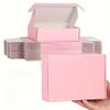 5 шт. Розовые почтовые коробки Розовые гофрированные картонные почтовые коробки Оптом для упаковки Малый бизнес Рассылка Подарок