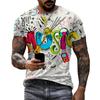 Fashion DJ T Shirt For Men 3d Print Tees Disco Short Sleeve Summer Men's Clothing Party Tops Causal T-shirt Hip Hop Streetwear