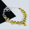 Citrine Silver Necklace, Yellow Color Necklace, Gemstone Necklace, 925 Sterling Silver Jewelry,925 Silver Crystal Dainty Necklace For Her