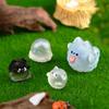 Cute Luminous Halloween Micro Landscape Resin Ghost Miniature Figurines Craft Ornaments Home Decoration Car Desktop Decor Gifts