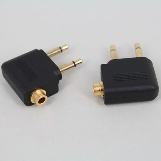 3,5 мм гнездо на 2 штекера стерео гарнитура для самолета ушной аудио адаптер конвертер