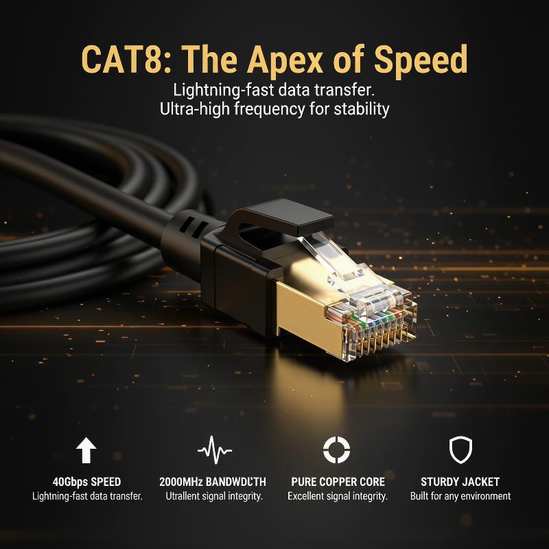 Ethernet-кабель Cat6 40 Гбит/с 2000 МГц RJ45 Ультратонкий Сетевой Шнур для Ноутбука Настольного Компьютера Телевизора Хорошее Качество
