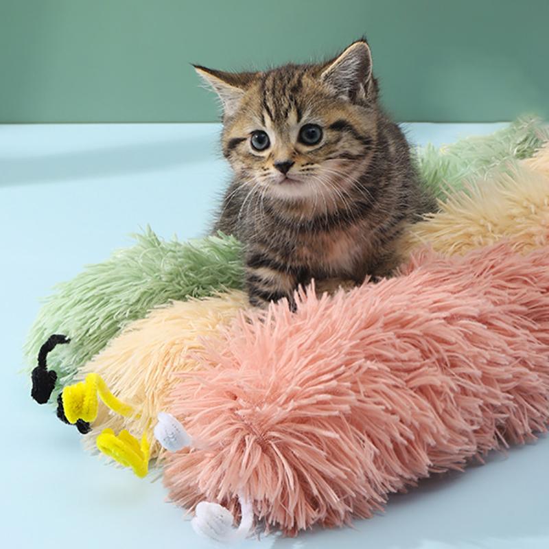 Игрушки для кошек с кошачьей мятой, устойчивые к укусам, игрушки для котят, царапающие интерактивные игрушки для жевания домашних животных, забавные игрушки-червячки для кошек, плюшевые игрушки для домашних животных, товары для животных