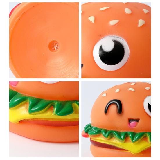 Игрушка для дрессировки собак, встроенный эхолот, яркое выражение лица, гамбургская форма, подарки для вечеринки, пищащая собака