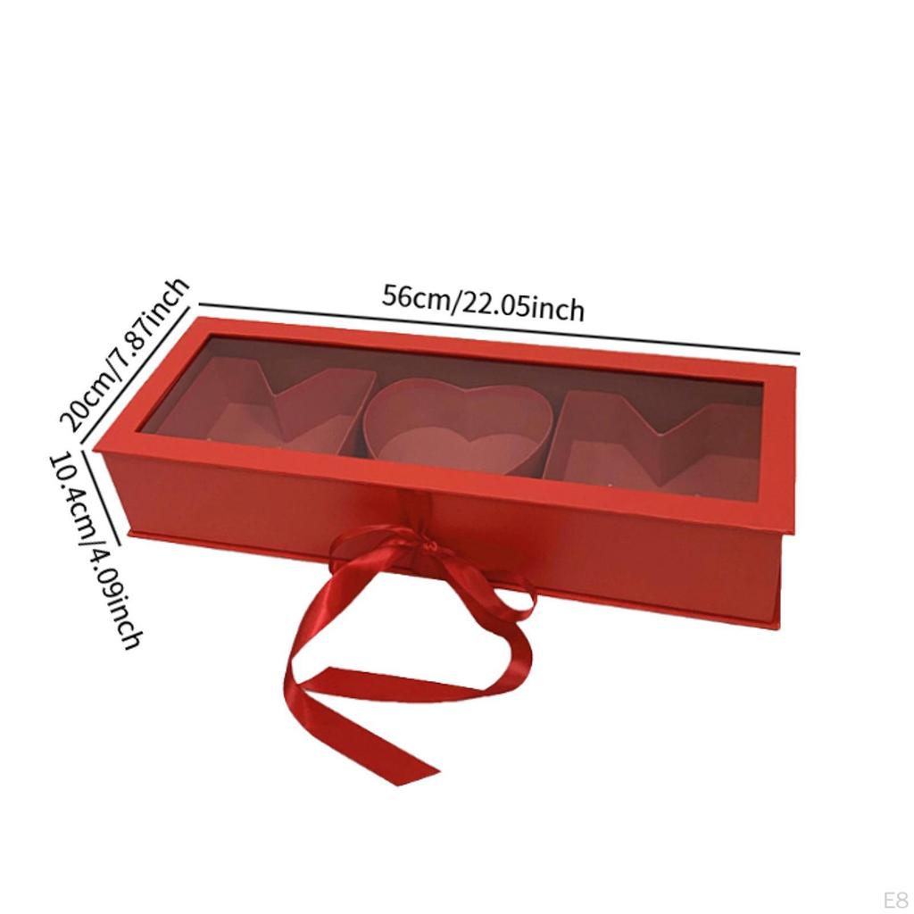 Подарочная коробка для цветов для мамы 22x7.8x4 дюйма для цветочных композиций, аксессуары, многоцелевая для мам