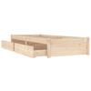 Bed with Drawers 75x190 cm