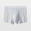 Men Boxers Bulge Pouch Thin Seamless Ice Silk Mid Waist Mesh High Elasticity Solid Color Moisture-wicking Men Underpants Daily Sport Underwear