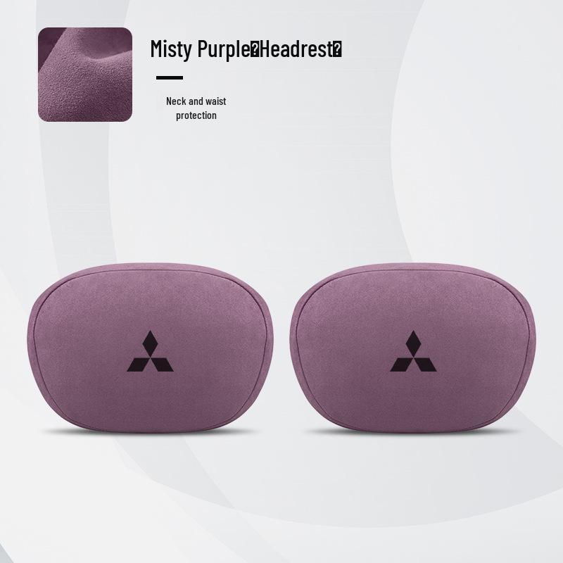 Mitsubishi Car Backrest & Neck Pillow: Compatible with Outlander, Pajero, ASX, Eclipse Cross.