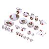 40Pcs 1:12 Dollhouse Miniature Tableware Porcelain Ceramic Tea Cup Dishes Set