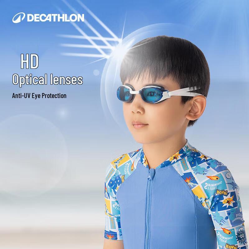 Детские плавательные очки Decathlon с большой оправой и защитой от запотевания
