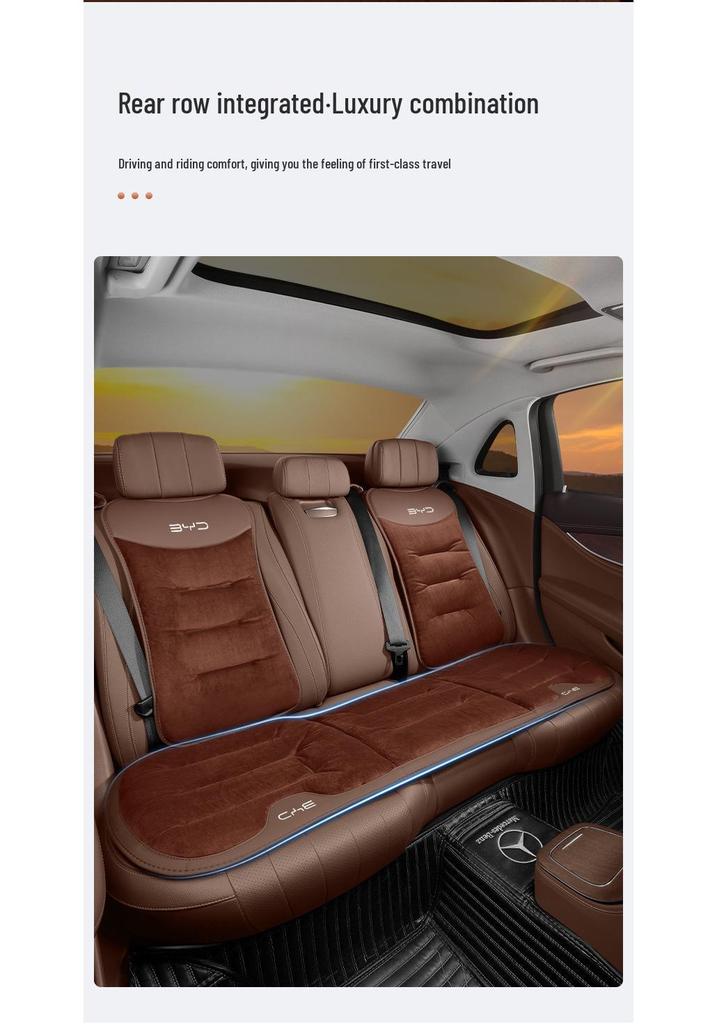 Зимняя фланелевая подушка на сиденье для BYD Han EV, Qin L, Song L, Dolphin, Seal, Yuan Plus, Tang DM