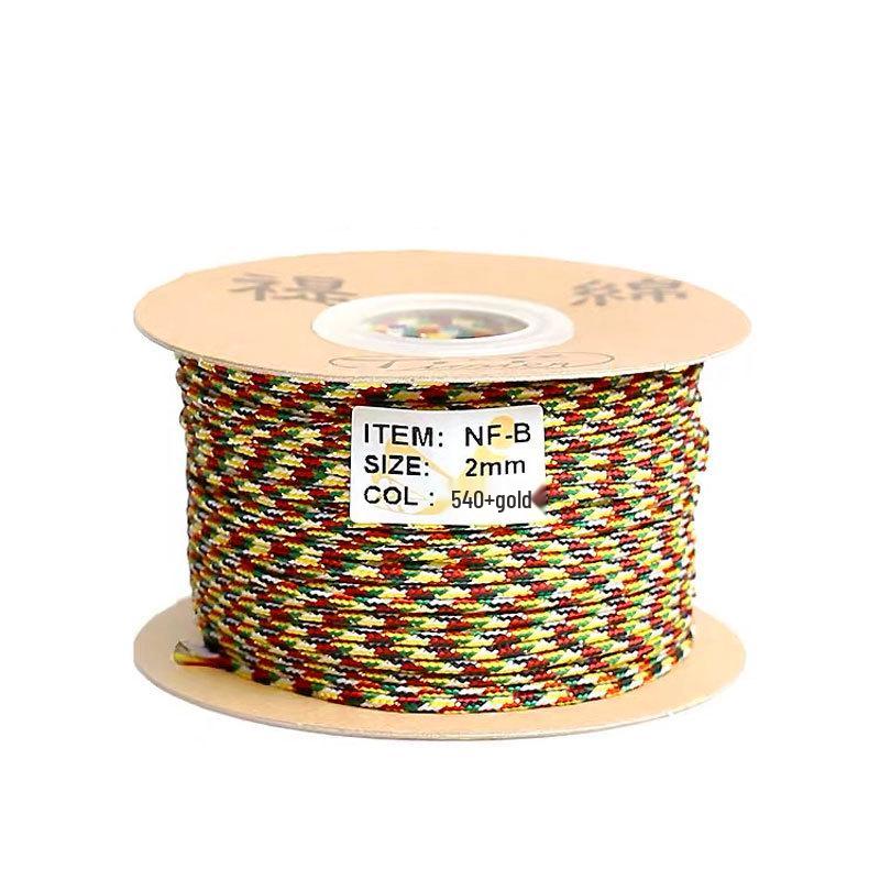 Пятицветный плетеный шнурок для браслета: Нить Ваджра из нефрита для Вэньвань, буддийских бусин, бодхи «Звезда и Луна» и бисерных нитей