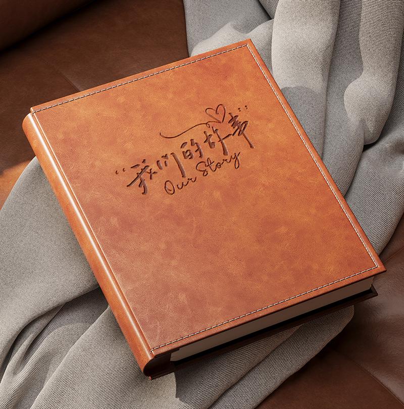 6-Inch Vertical Leather Photo Album: Large Capacity Family & Baby Keepsake Book for Mobile Phone Photos