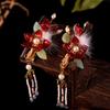 Tassel Floral Hair Stick Pearl Flower Hair Comb Elegant Tang Dynasty Hairpin  Jewelry