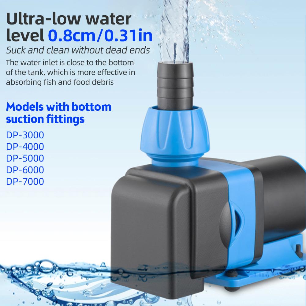 Погружной водяной насос производительностью 8000 л/ч — водяной насос с регулируемой частотой, технология синусоидальной волны, сверхтихий постоянный ток