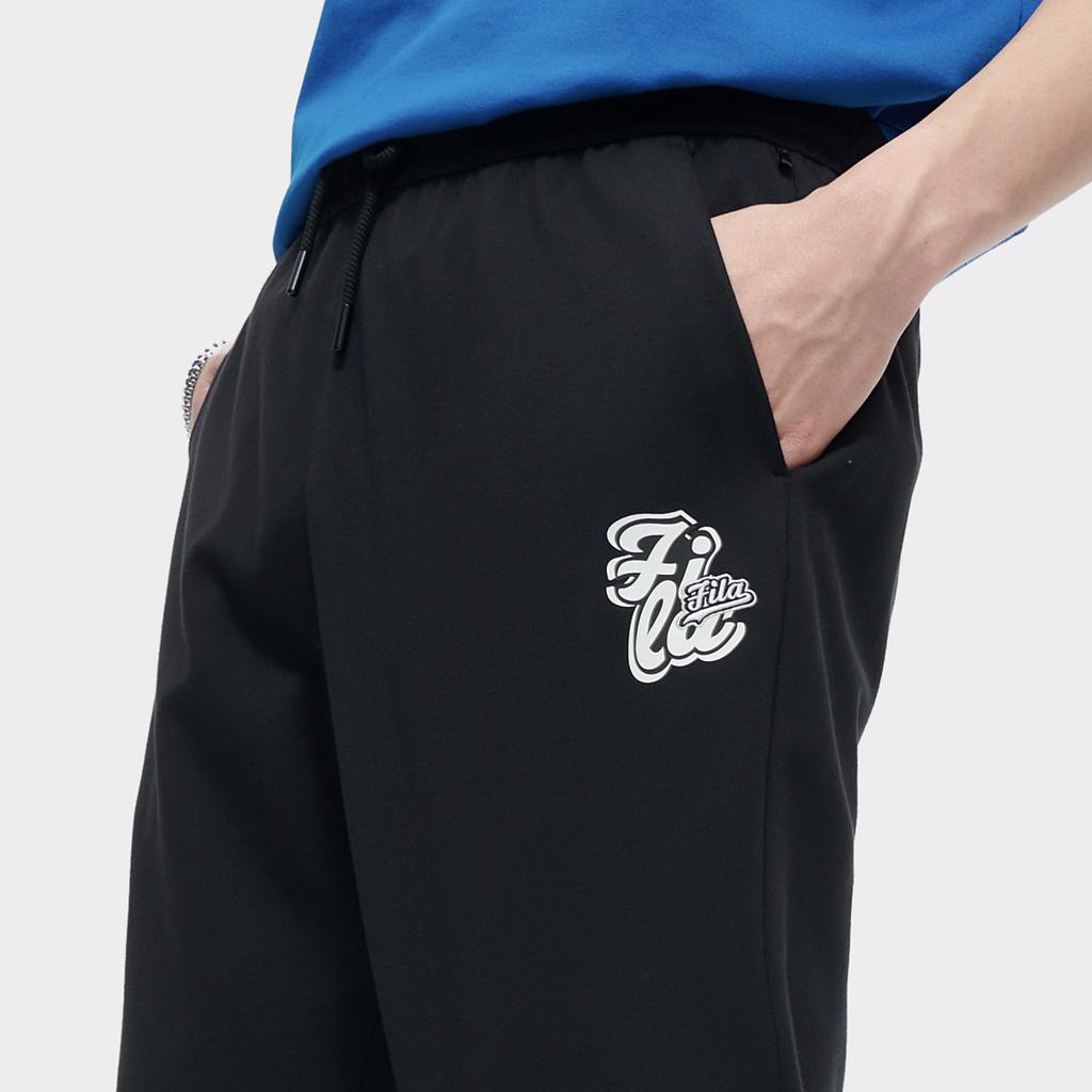 FILA FUSION Casual Pants Men's Black Moderate Cuffed Pants T11M422602FBK