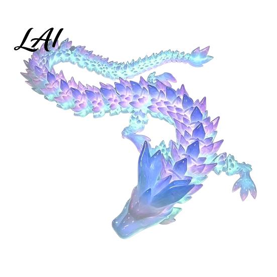 Detailed Dragon Model for Display 3D Printed Glow in the Dark Fidget Toy Articulated Unique Fantasy Gift Kids Desktop Ornament and Adults