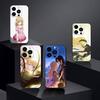 Аниме Атанасия Чехол для телефона для iPhone 17 16 15 14 13 12 Max Plus Силиконовый Черный Чехол