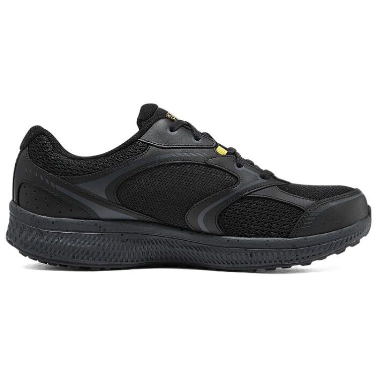 Skechers Легкие амортизирующие наколенники Беговая обувь Мужские кроссовки Черный Золотой 220371-BKYL