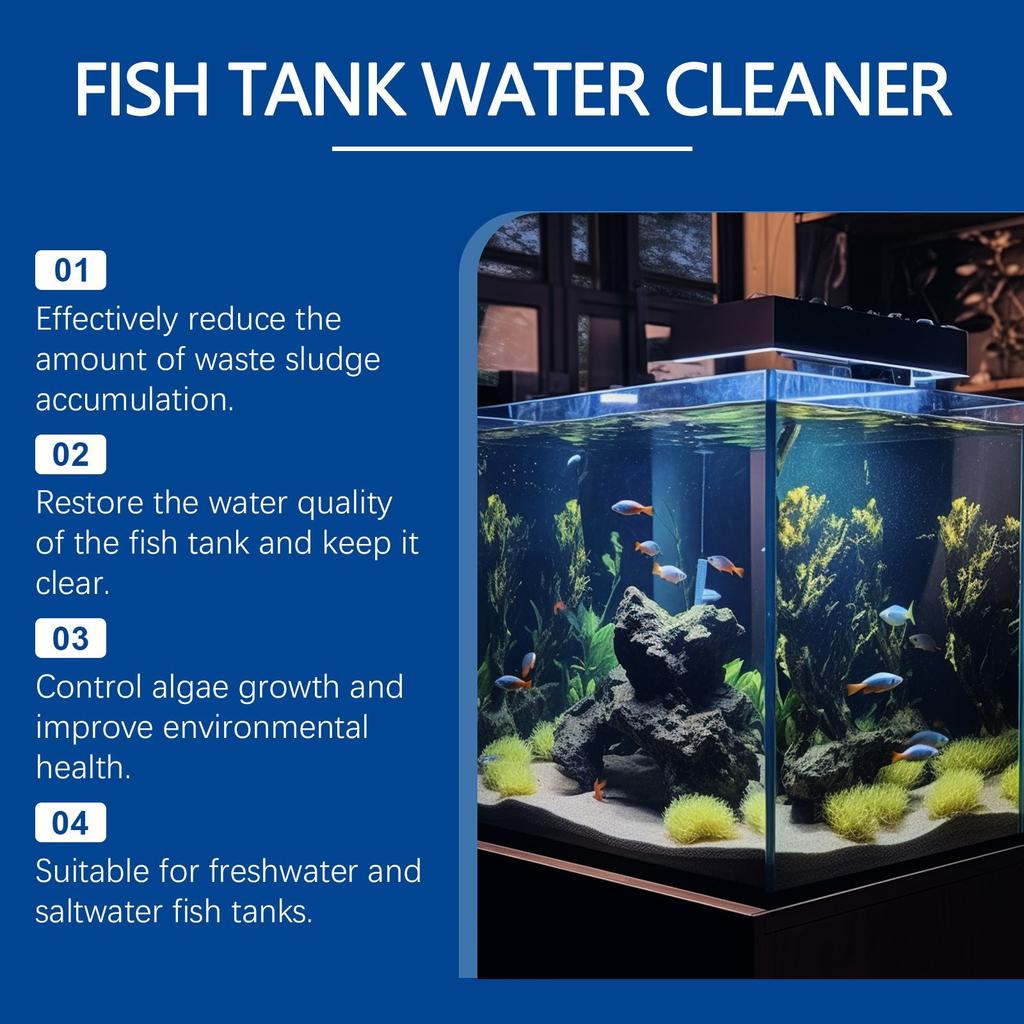 Fish Tank Water Clarifier Cleans Fish Tank Stains And Sludge To Make The Water Clear And Control Growth 100ml