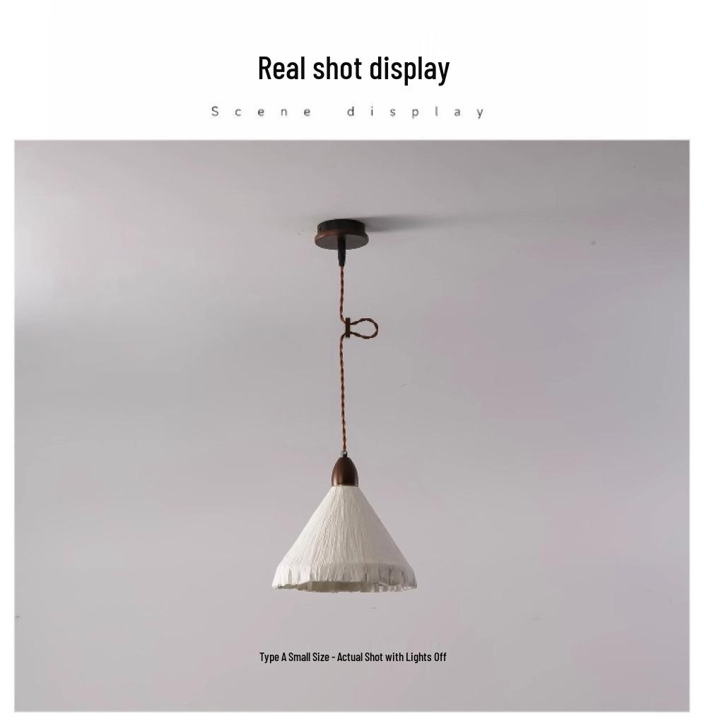 Japanese Wabi-Sabi Paper Art Pendant Light for Tea Room, Zen Homestay, Cafe, Bar Counter, and Entrance Decor.