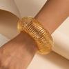 Flat Wire Retractable Bangle Round Shape Coil Cuff Bracelet Geometric Bracelet  Daily Wear