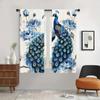 Комплект из 2 предметов, яркий узор «павлин», шторы с карманами на штанге для гостиной, кухни, спальни, жалюзи, домашний декор, шторы