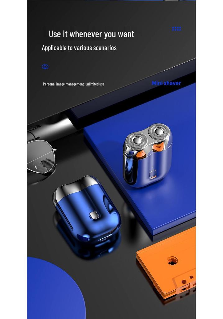 Мини Магнитная Двухлезвийная USB Дорожная Электробритва